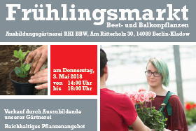Frühlingsmarkt im Rotkreuz-Institut Berlin am 3. Mai2018